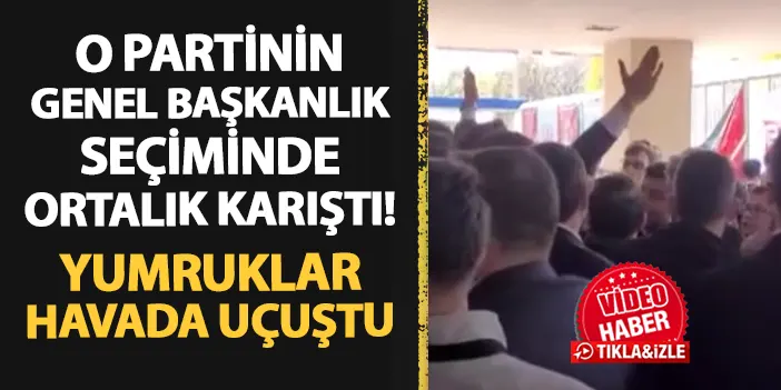 O partinin genel başkanlık seçiminde ortalık karıştı! Yumruklar havada uçuştu | Trabzon Haber