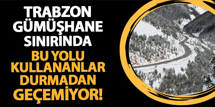 Trabzon – Gümüşhane sınırında bu yolu kullananlar durmadan geçemiyor! | Trabzon Haber