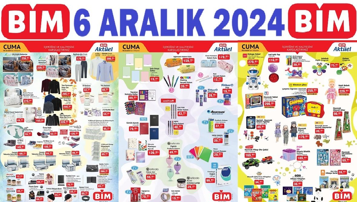 BİM 6 ARALIK 2024 KATALOĞU YAYINDA | TEKNOLOJİ, TEMİZLİK ÜRÜNLERİ VE DEV İNDİRİM FIRSATLARI | KIRTASİYE VE OFİS MALZEMELERİ BİM’DE! – Market Katalog