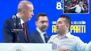 Sahneye çıkıp Erdoğan’ın yanına geldi, sonrasında yaşananlar bomba